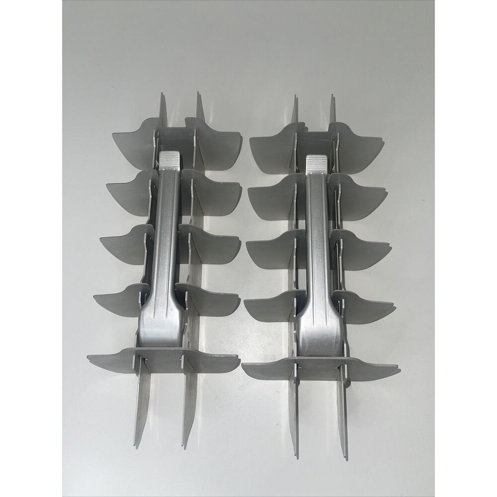 2 Ice Cube Tray Aluminum Inserts Quick Cube Replacement Vintage Quick Release